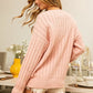 Pearl & Rhinestone Decor Long Sleeve Sweater