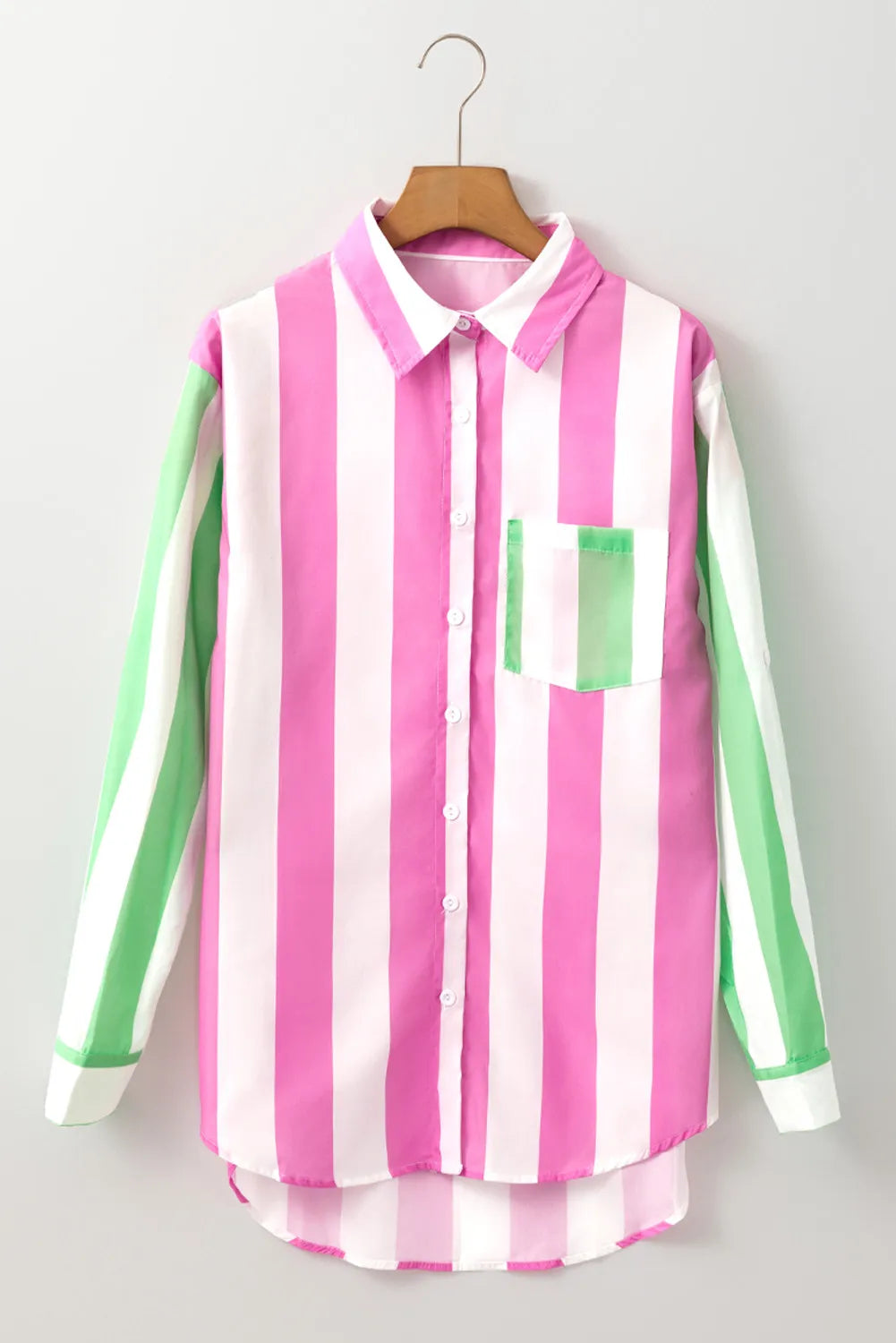 Contrast Stripes Long Sleeve Shirt